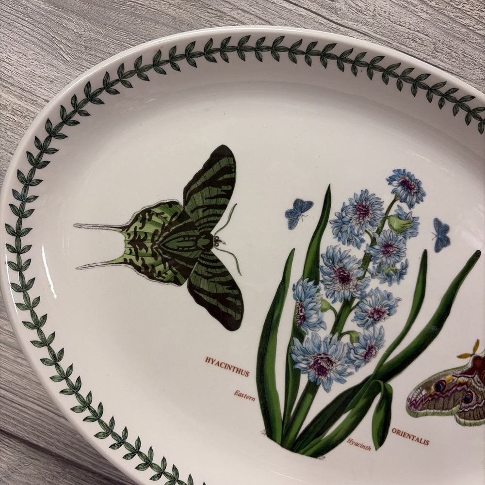 Portmeirion Botanic Garden 13 Inch Oval Steak Platter Eastern Hyacinth (D1) - Picture 3 of 9